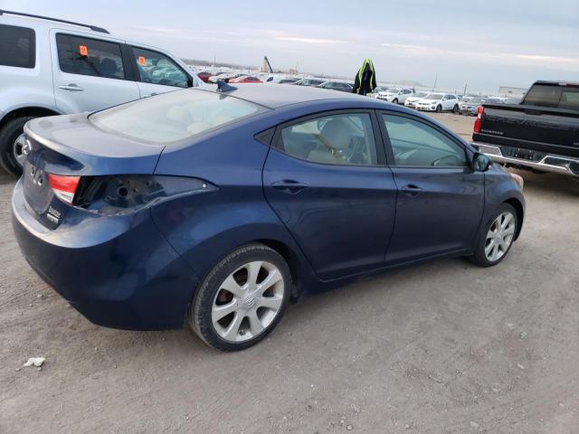 KMHDH4AE9DU641492 - 2013 HYUNDAI ELANTRA GLS BLUE photo 3