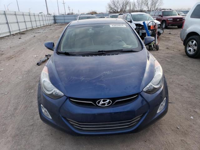 KMHDH4AE9DU641492 - 2013 HYUNDAI ELANTRA GLS BLUE photo 5