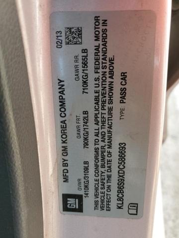 KL8CB6S9XDC586693 - 2013 CHEVROLET SPARK LS PINK photo 12