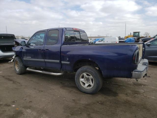 5TBBT4418YS009444 - 2000 TOYOTA TUNDRA ACCESS CAB BLUE photo 2