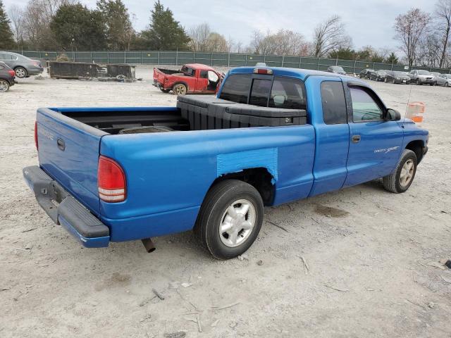 1B7GL22X7XS288772 - 1999 DODGE DAKOTA BLUE photo 3