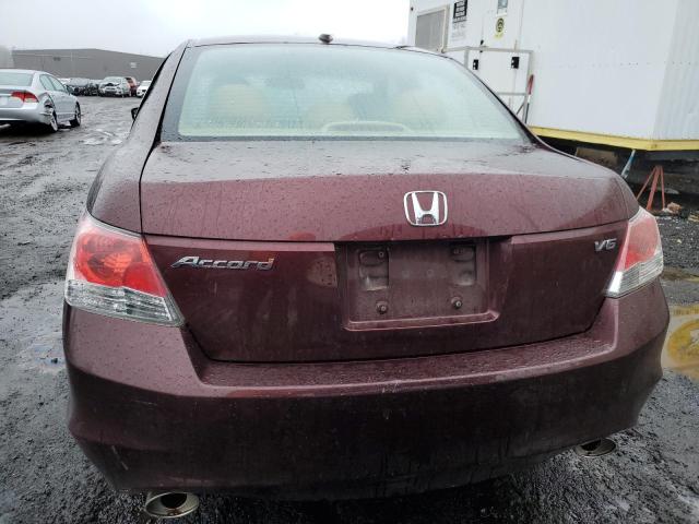 5KBCP3F88AB018919 - 2010 HONDA ACCORD EXL BURGUNDY photo 6