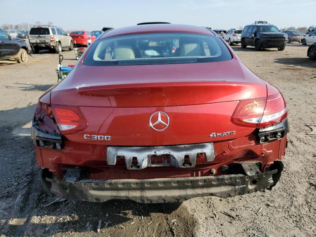 WDDWJ4KB9HF366521 - 2017 MERCEDES-BENZ C 300 4MATIC RED photo 6