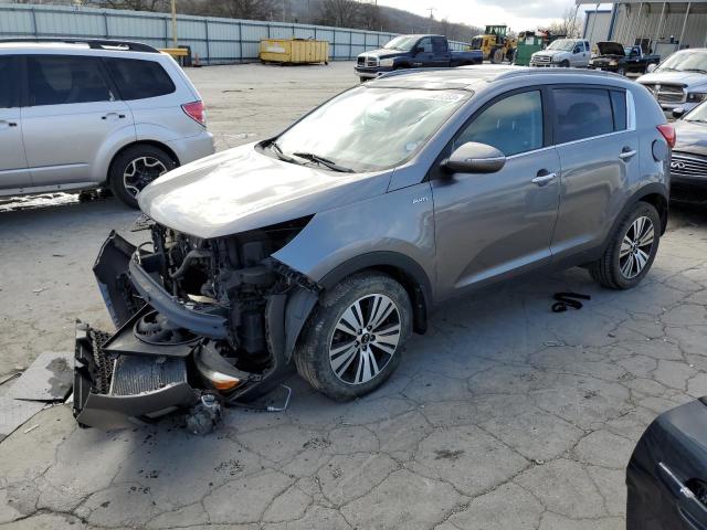 KNDPCCACXE7647049 - 2014 KIA SPORTAGE EX GRAY photo 1