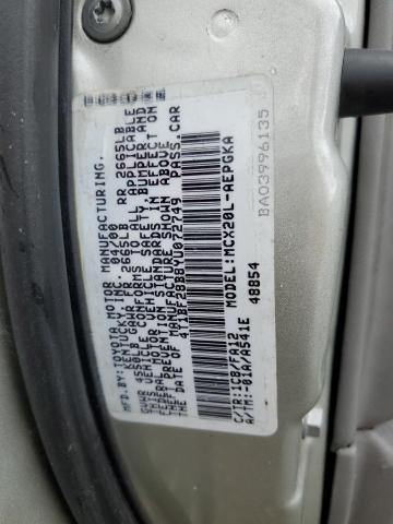 4T1BF28B8YU072749 - 2000 TOYOTA AVALON XL SILVER photo 12