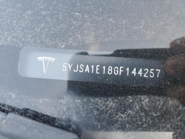 5YJSA1E18GF144257 - 2016 TESLA MODEL S Boz foto 12