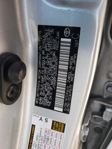 JTDKBRFU2G3002097 - 2016 TOYOTA PRIUS SILVER photo 12