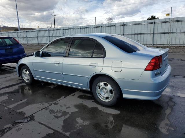 JHMES96615S023054 - 2005 HONDA CIVIC HYBRID BLUE photo 2