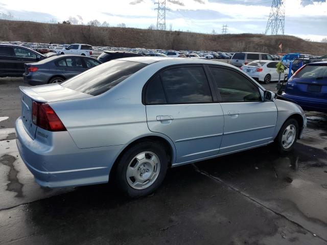 JHMES96615S023054 - 2005 HONDA CIVIC HYBRID BLUE photo 3