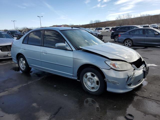 JHMES96615S023054 - 2005 HONDA CIVIC HYBRID BLUE photo 4