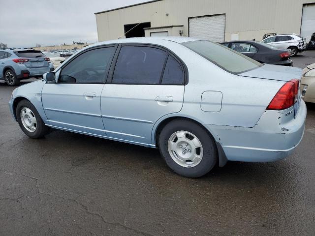 JHMES95673S008086 - 2003 HONDA CIVIC HYBRID BLUE photo 2