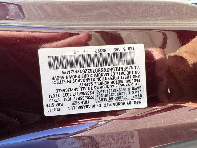 5FNRL5H2XBB078226 - 2011 HONDA ODYSSEY LX MAROON photo 10