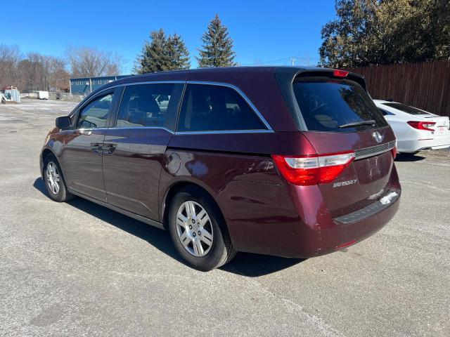 5FNRL5H2XBB078226 - 2011 HONDA ODYSSEY LX MAROON photo 3