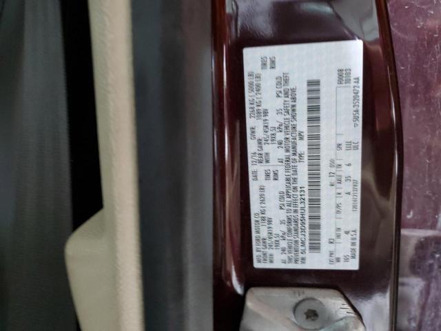 5LMCJ3D95HUL32131 - 2017 LINCOLN MKC RESERVE ბურგუნდია ფოტო 13