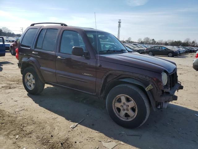 1J4GL58K04W264406 - 2004 JEEP LIBERTY LIMITED BURGUNDY photo 4