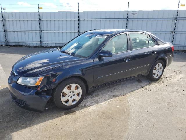 5NPET46F08H366703 - 2008 HYUNDAI SONATA GLS BLUE photo 1