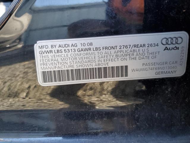 WAUWG74F69N013040 - 2009 AUDI A6 PRESTIGE შავი ფოტო 12
