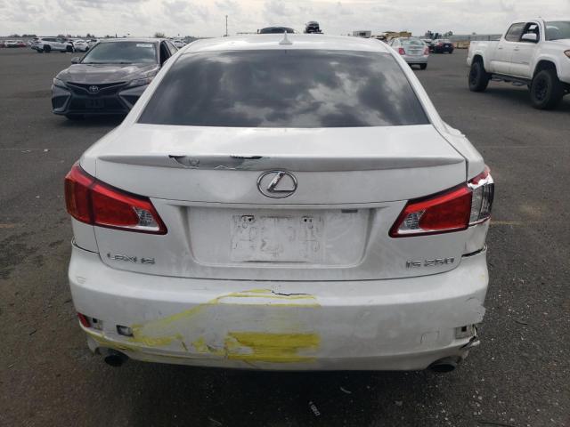 JTHBF5C25A2100245 - 2010 LEXUS IS 250 WHITE photo 6