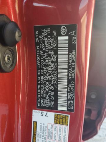 JTDKB20U677561998 - 2007 TOYOTA PRIUS RED photo 12