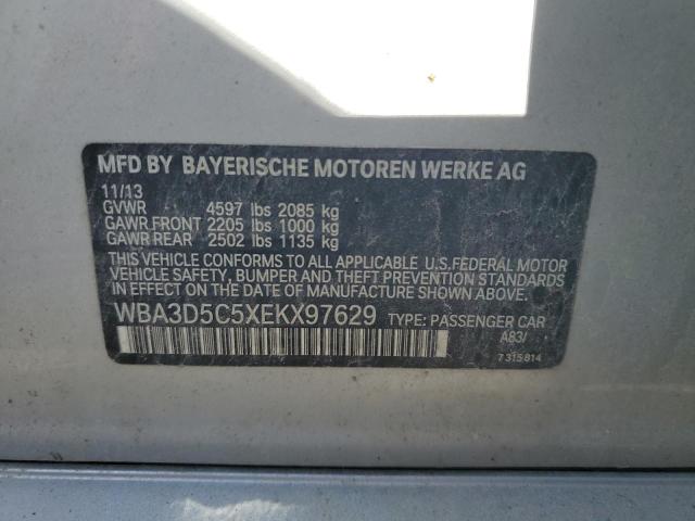 WBA3D5C5XEKX97629 - 2014 BMW 328 D XDRIVE SILVER photo 12