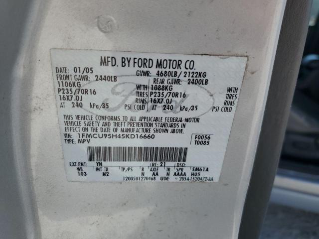 1FMCU95H45KD16660 - 2005 FORD ESCAPE HEV SILVER photo 14