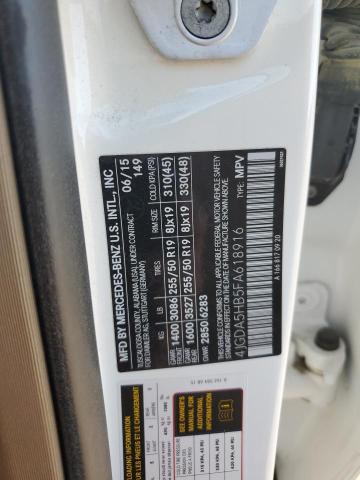 4JGDA5HB5FA618916 - 2015 MERCEDES-BENZ ML 350 4MATIC WHITE photo 14