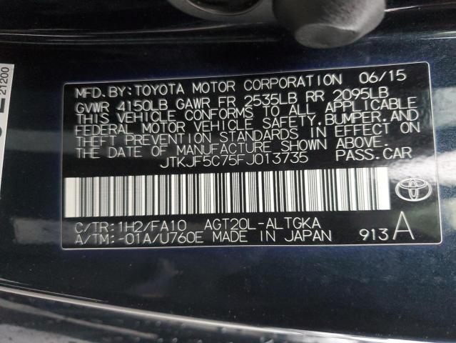 JTKJF5C75FJ013735 - 2015 TOYOTA SCION TC შავი ფოტო 13