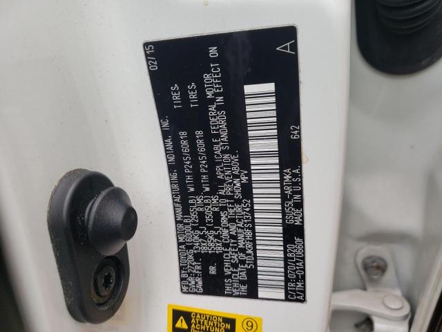 5TDJKRFH8FS137452 - 2015 TOYOTA HIGHLANDER XLE Ağ foto 13