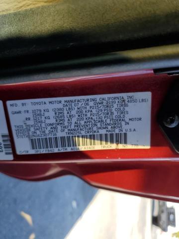 5TETX22N16Z307716 - 2006 TOYOTA TACOMA ACCESS CAB წითელი ფოტო 12