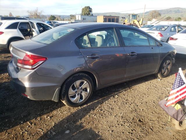 19XFB2F56FE209195 - 2015 HONDA CIVIC LX GRAY photo 3