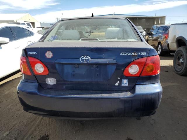 1NXBR32E43Z040454 - 2003 TOYOTA COROLLA CE BLUE photo 6