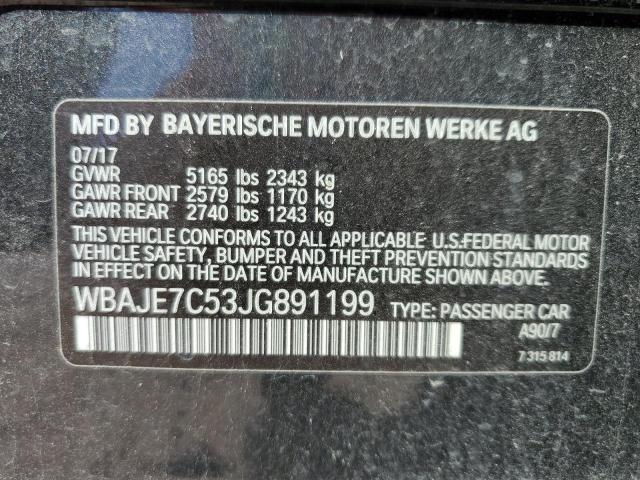 WBAJE7C53JG891199 - 2018 BMW 540 XI CHARCOAL photo 13