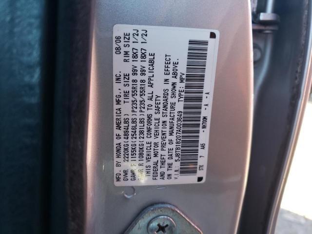 5J8TB18207A003649 - 2007 ACURA RDX SILVER photo 13