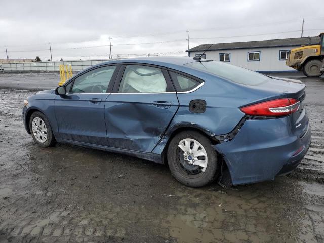 3FA6P0G70KR165998 - 2019 FORD FUSION S BLUE photo 2