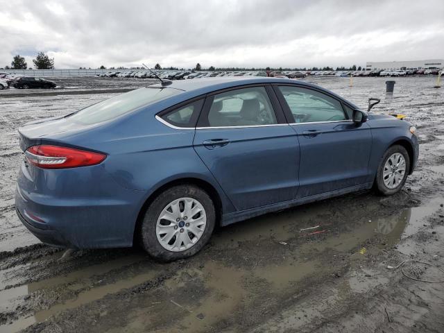 3FA6P0G70KR165998 - 2019 FORD FUSION S BLUE photo 3