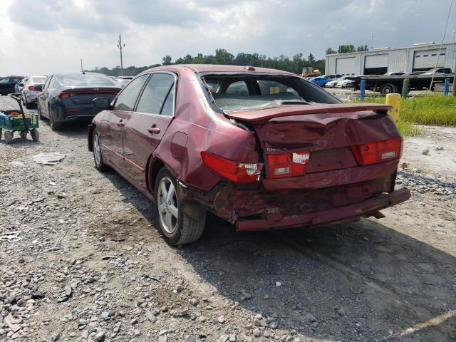 1HGCM56865A033423 - 2005 HONDA ACCORD EX BURGUNDY photo 2