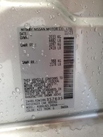 1N4BL4DW1RN357635 - 2024 NISSAN ALTIMA SV SILVER photo 13