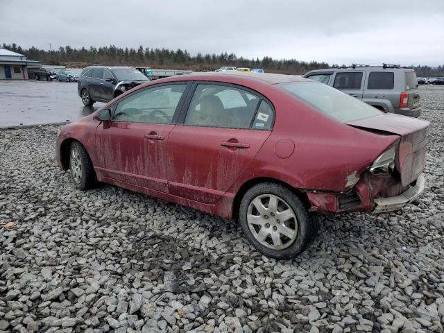 2HGFA15527H512044 - 2007 HONDA CIVIC LX RED photo 2