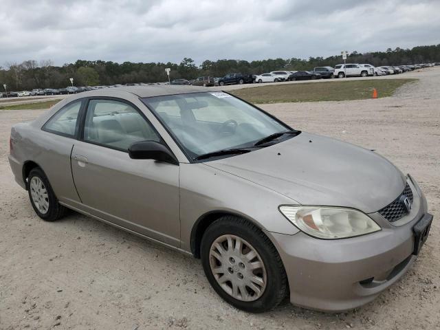 1HGEM22505L012557 - 2005 HONDA CIVIC LX BEIGE photo 4