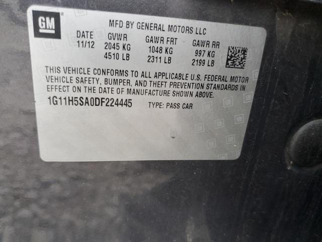 1G11H5SA0DF224445 - 2013 CHEVROLET MALIBU LTZ Boz foto 12