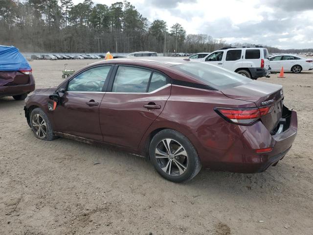 3N1AB8CV5NY289140 - 2022 NISSAN SENTRA SV MAROON photo 2