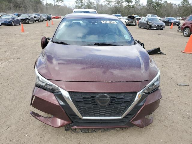 3N1AB8CV5NY289140 - 2022 NISSAN SENTRA SV MAROON photo 5