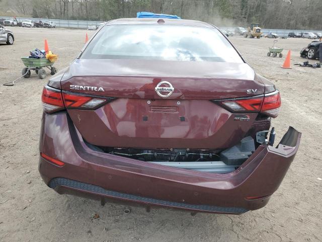 3N1AB8CV5NY289140 - 2022 NISSAN SENTRA SV MAROON photo 6