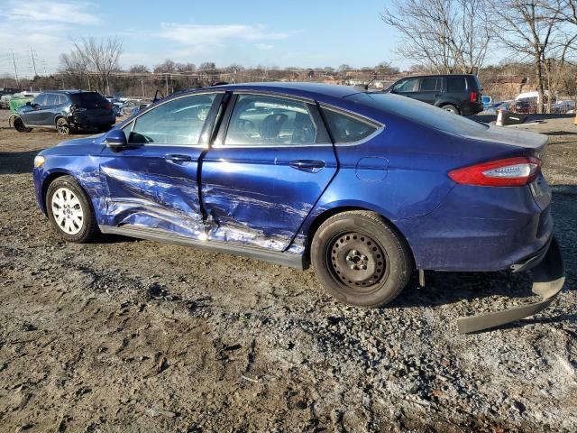 3FA6P0G70DR123124 - 2013 FORD FUSION S BLUE photo 2