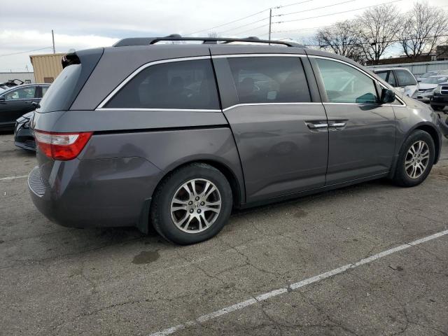 5FNRL5H4XCB097166 - 2012 HONDA ODYSSEY EX GRAY photo 3