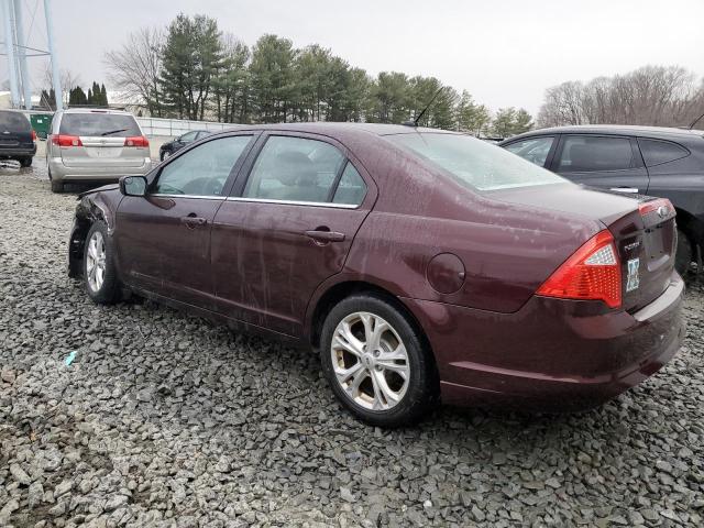 3FAHP0HA8CR386642 - 2012 FORD FUSION SE BURGUNDY photo 2