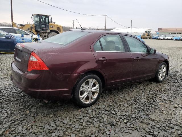 3FAHP0HA8CR386642 - 2012 FORD FUSION SE BURGUNDY photo 3