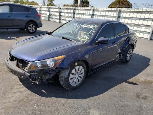 1HGCP26379A148144 - 2009 HONDA ACCORD LX BLUE photo 1