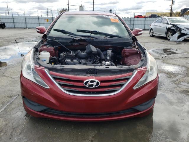 5NPEB4ACXEH942874 - 2014 HYUNDAI SONATA GLS RED photo 5