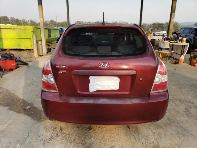 KMHCM36C67U017095 - 2007 HYUNDAI ACCENT GS BURGUNDY photo 6